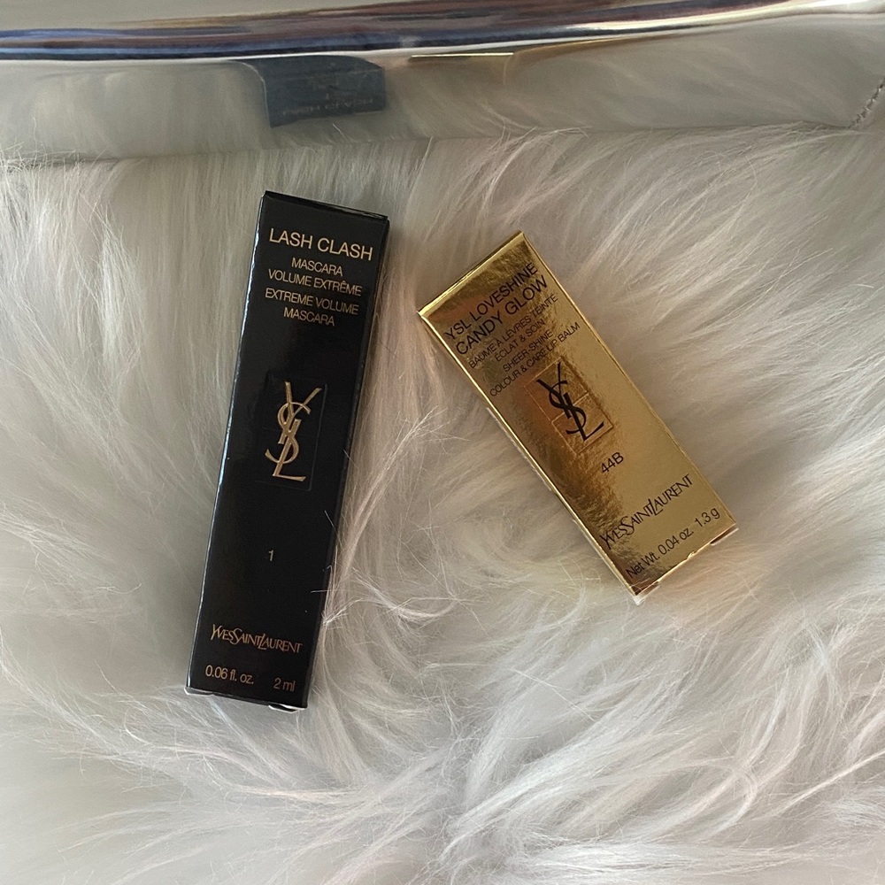 Yves Saint Laurent Silver Cosmetic Case  new comes with 2 luxury beauty items - Picture 4 of 5